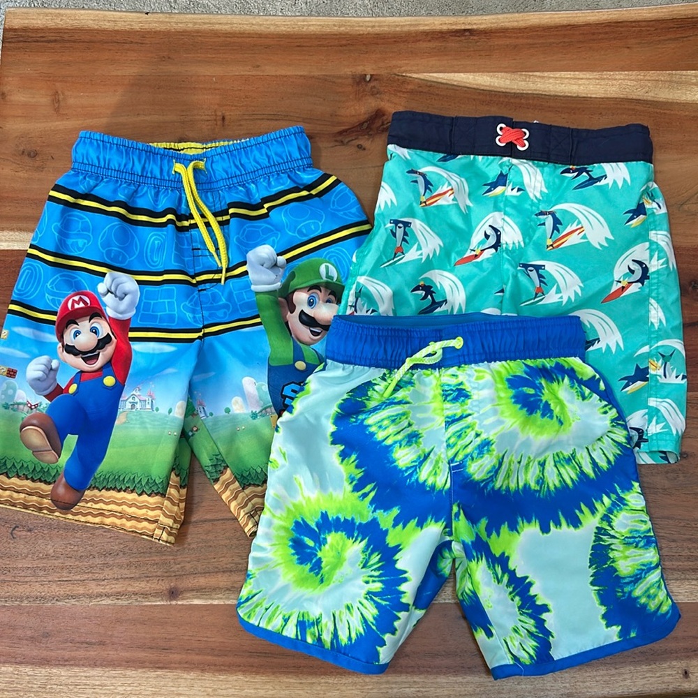 Bundle Boys Swimsuits Swim Trunks Size 5T